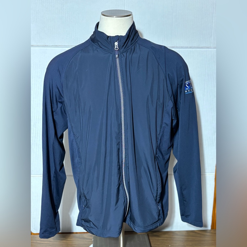 NWT Cutter & Buck men’s XL navy blue LIGHTWEIGHT jacket made w/recycled material